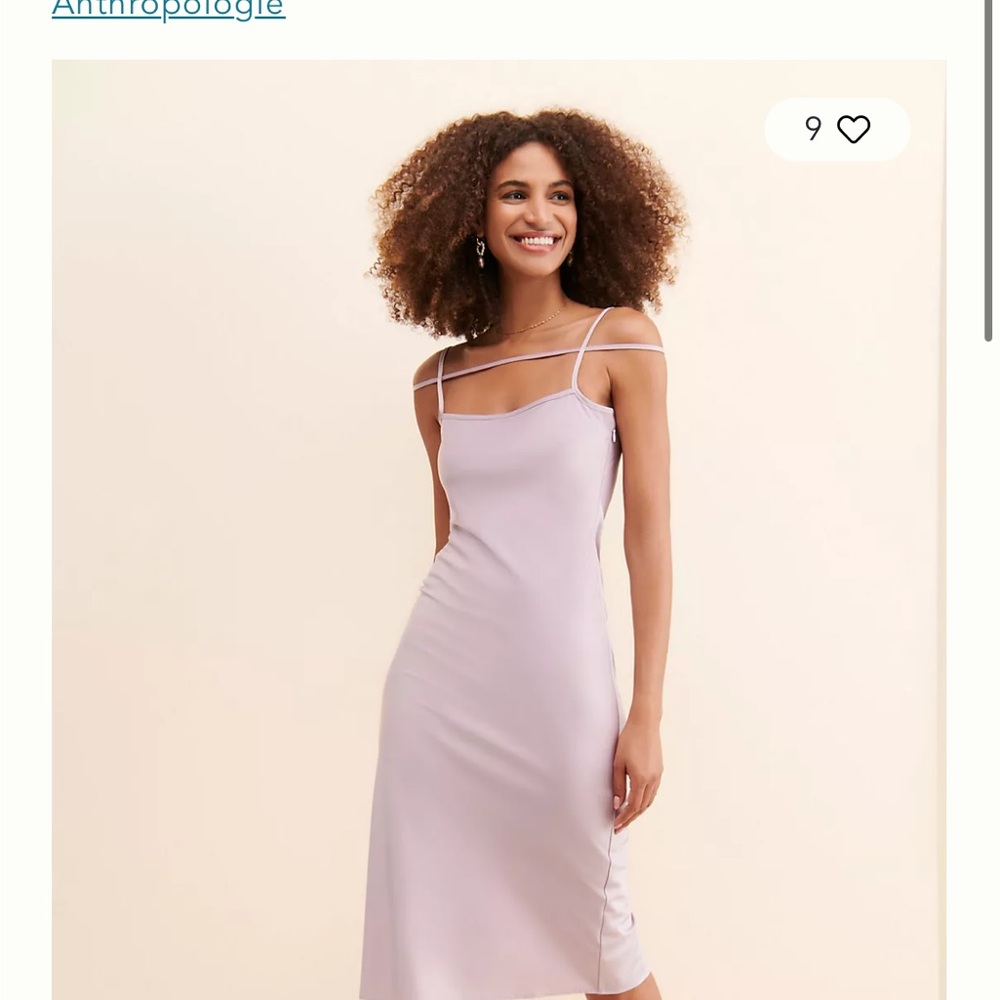Anthropologie Lavender Midi Dress